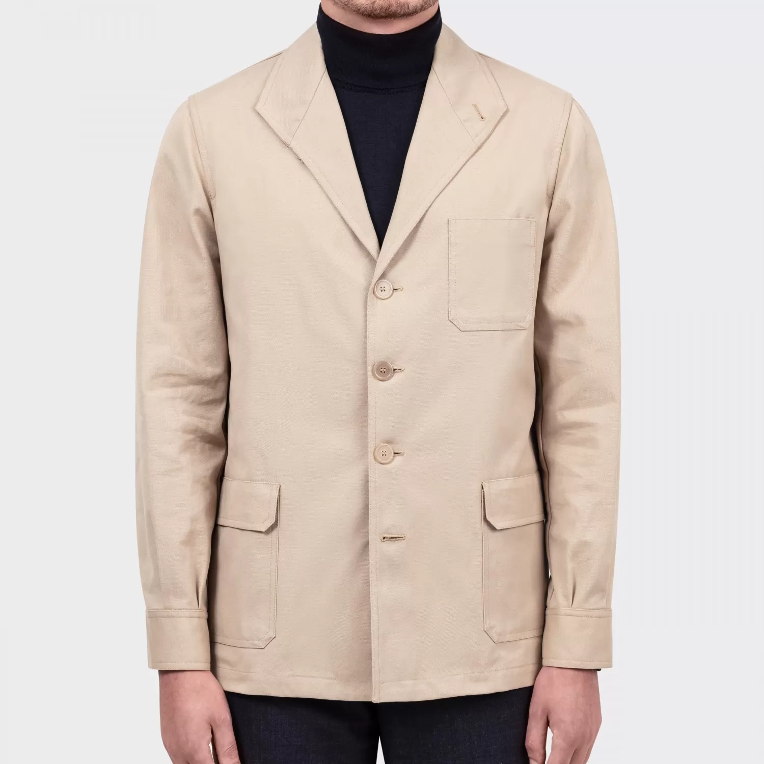 Justo Gimeno : Teba Jacket Gabardine de Coton : Sable 